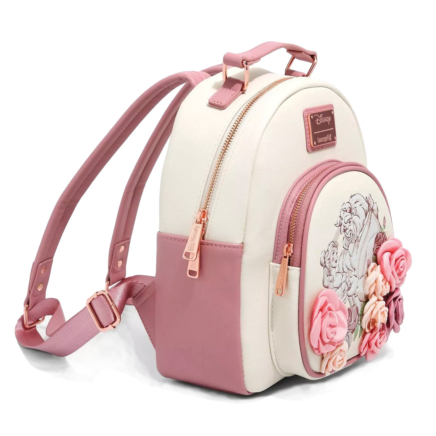 Belle and the Beast Floral Print Mini Backpack - Beauty and the Beast