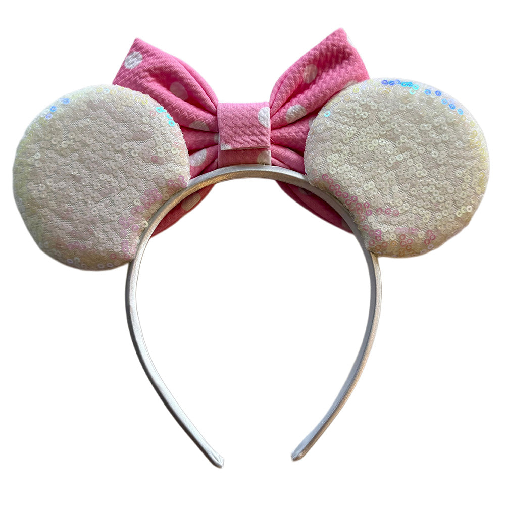 Sassy Marie Ears Headband w/ Polka Dot Bow